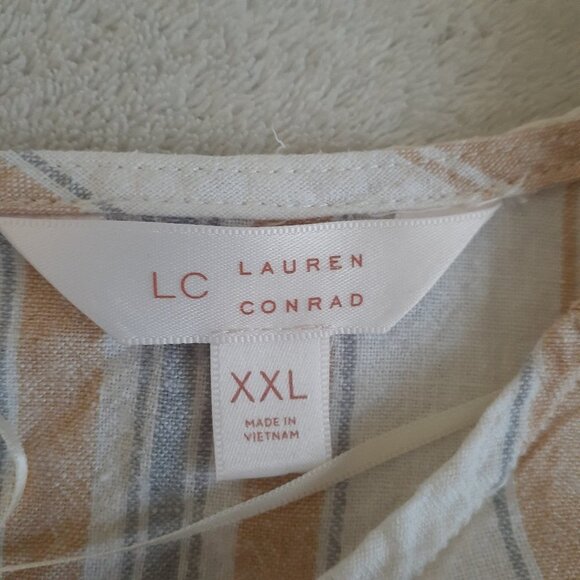 Striped Long Sleeve Top - Cream, Tan, and Gray - Picture 5 of 13